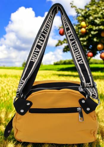 Geanta crossbody din material textil pentru femei 1929, curea reglabila, 21cm x 18cm x 13cm