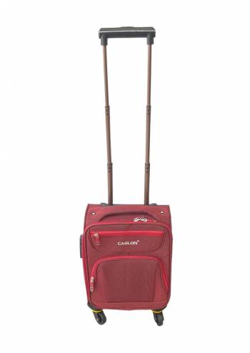 Troller cabina avion, zboruri low-cost, material textil, patru roți, diverse culori