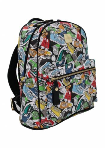 Rucsac pentru dama, imprimeu tenis, Caslon 6905, 33x28x14