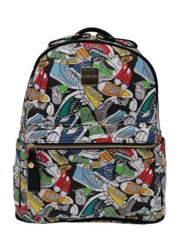 Rucsac pentru dama, imprimeu tenis, Caslon 6905, 33x28x14