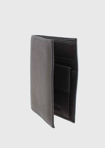 Portofel bărbătesc din piele naturală, slim, tip carte, Hassion F081