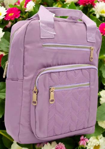 Rucsac de dama din material textil rezistent X2282, cu manere si barete ajustabile, 34x26x10cm