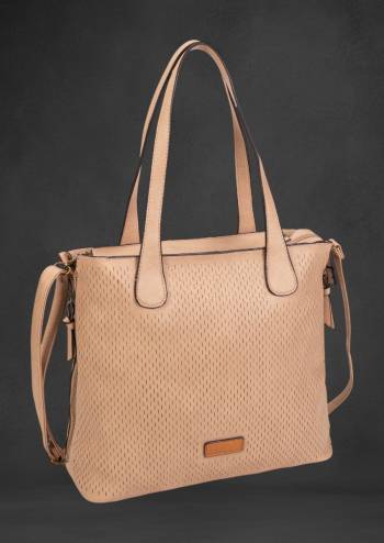 Geanta dama tip shopper, piele ecologica, model cu perforatii, R2500700999