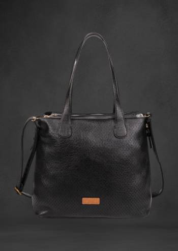 Geanta dama tip shopper, piele ecologica, model cu perforatii, R2500700999
