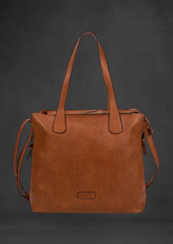 Geanta dama tip shopper, piele ecologica, model cu perforatii, R2500700999
