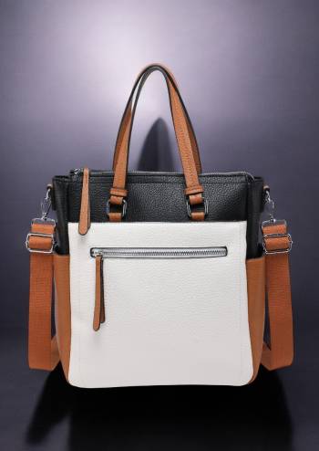 Geanta de mana tip rucsac, piele ecologica, bareta reglabila si detasabila, R28736