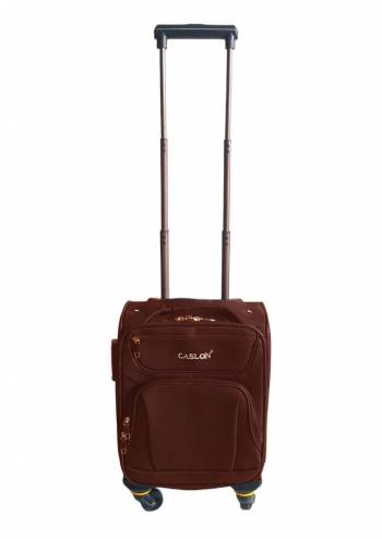 Troller cabina avion, zboruri low-cost, material textil, patru roți, diverse culori
