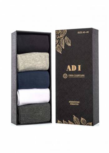 Set 5 perechi de sosete Adi, bumbac, culori diferite
