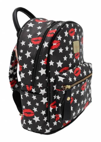 Rucsac pentru fete, imprimeu stelute, Caslon 6905 mic, 28x22x10