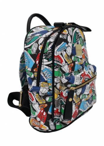Rucsac pentru fete, imprimeu tenis, Caslon 6905 mic, 28x22x10