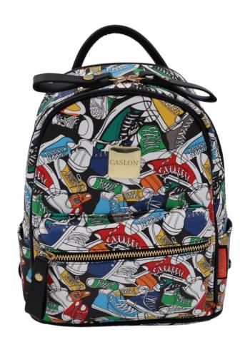 Rucsac pentru fete, imprimeu tenis, Caslon 6905 mic, 28x22x10